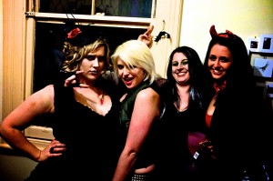 girls on halloween