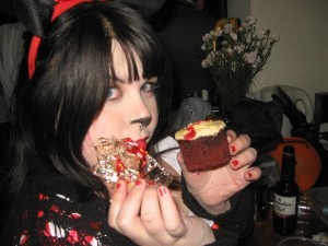 halloween red velvet cupcake shattered blood glass cupcake athina