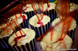 shattered glass blood cupcakes halloween